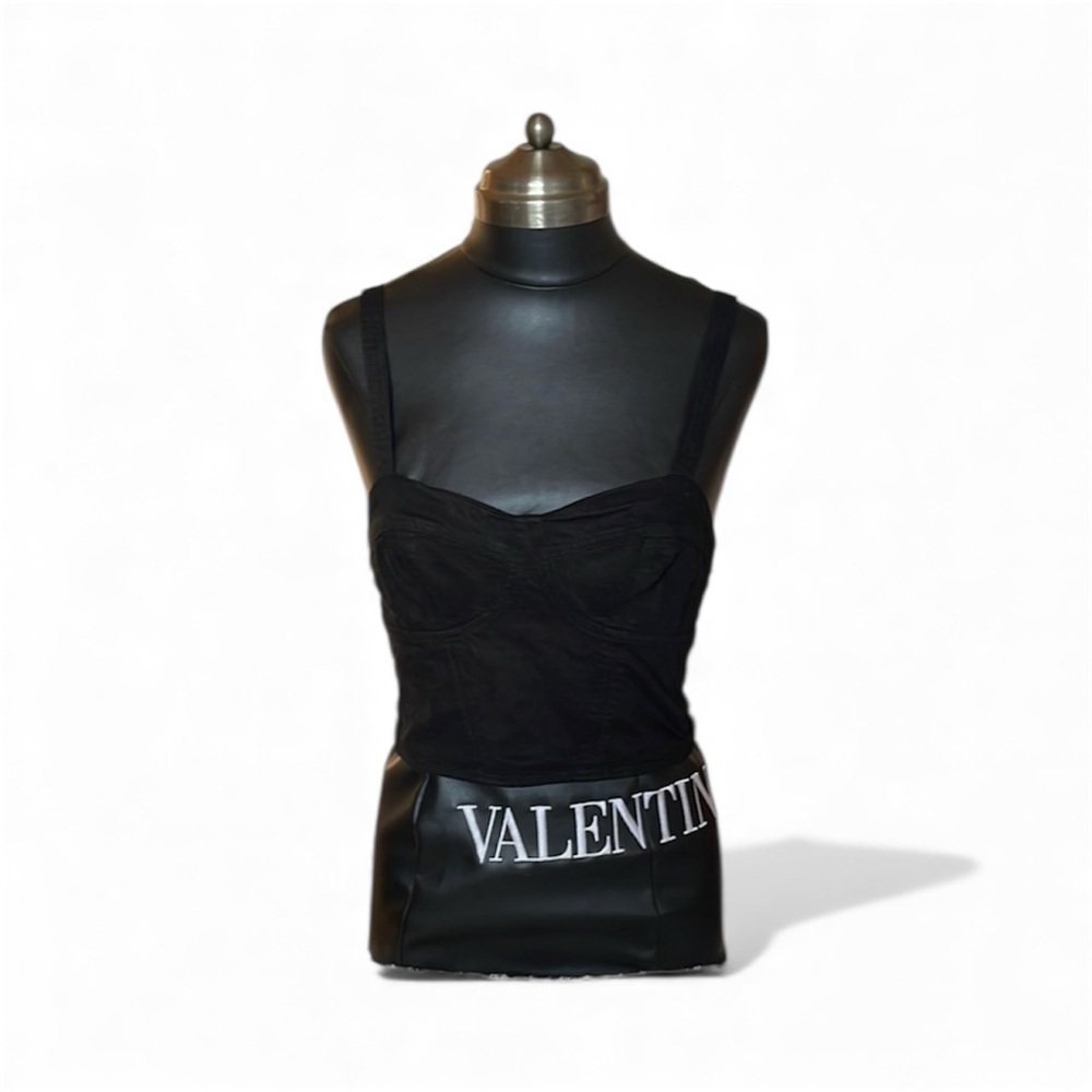 YFB Black  Bustier Top demon corset like spring top goth like great design